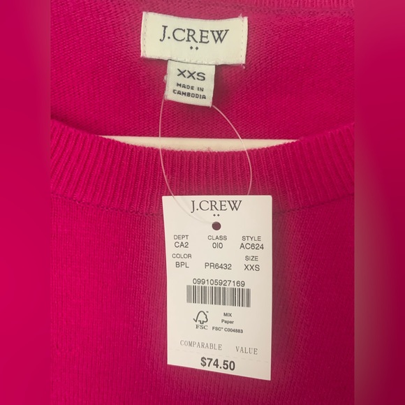 NWT JCrew Women’s Tunic Sweater in Pink Size XXS - Picture 3 of 4